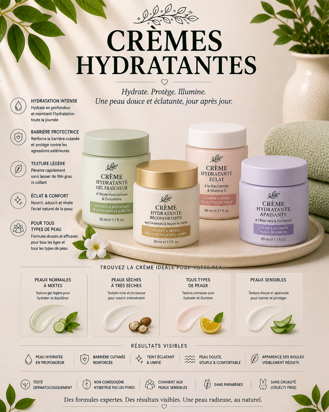 Crèmes hydratantes